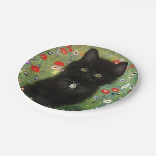 Gustav Klimt Kitten Papieren Bordje (Gekanteld)
