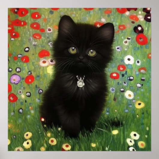 Gustav Klimt Kitten Poster (Voorkant)