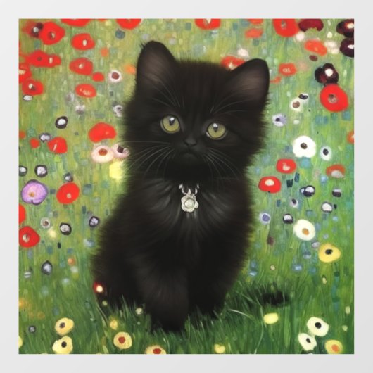 Gustav Klimt Kitten Raamsticker (Vel)