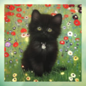 Gustav Klimt Kitten Raamsticker (Vel 3)