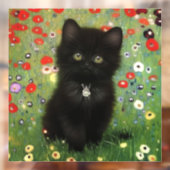 Gustav Klimt Kitten Raamsticker (Vel 2)