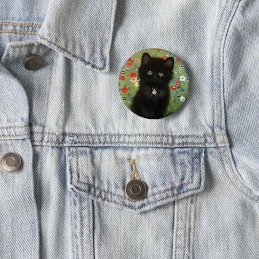 Gustav Klimt Kitten Ronde Button 5,7 Cm (In situ)