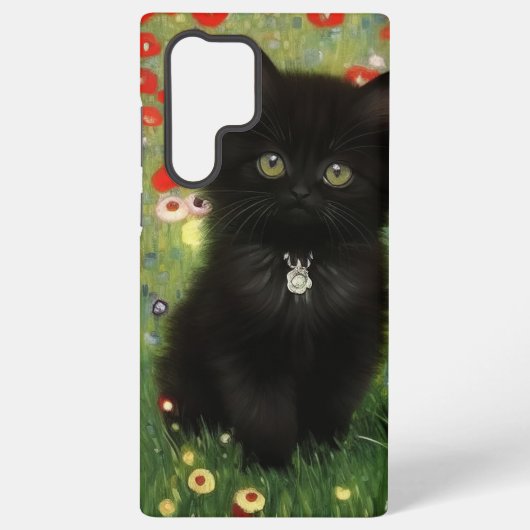 Gustav Klimt Kitten Samsung Galaxy Hoesje (Achterkant)