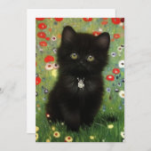 Gustav Klimt Kitten Save The Date (Voorkant / Achterkant)