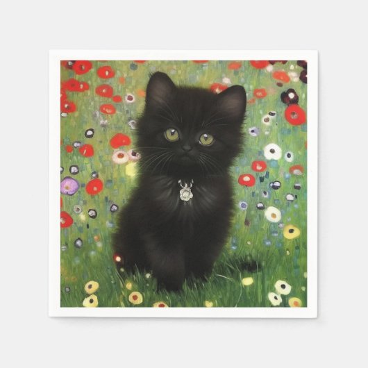 Gustav Klimt Kitten Servet (Voorkant)