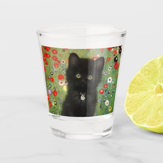 Gustav Klimt Kitten Shot Glas (Voorkant)