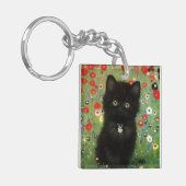 Gustav Klimt Kitten Sleutelhanger (Voorkant Links)