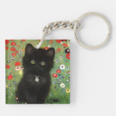 Gustav Klimt Kitten Sleutelhanger (Achterkant)