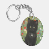 Gustav Klimt Kitten Sleutelhanger (Voorkant Links)