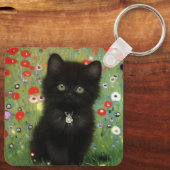 Gustav Klimt Kitten Sleutelhanger (Achterkant)