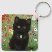 Gustav Klimt Kitten Sleutelhanger (Achterkant)