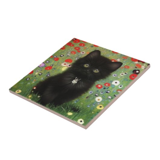 Gustav Klimt Kitten Tegeltje (Zijkant)