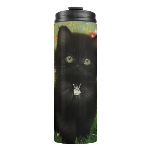 Gustav Klimt Kitten Thermosbeker (Voorkant)