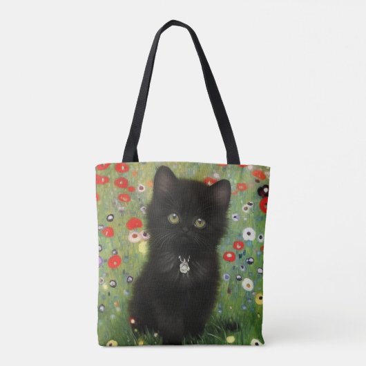 Gustav Klimt Kitten Tote Bag (Achterkant)