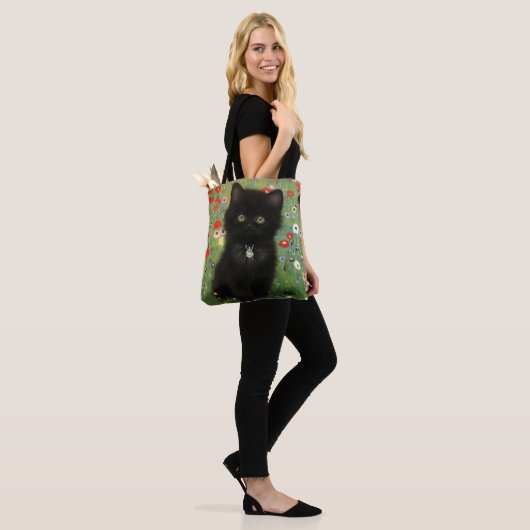 Gustav Klimt Kitten Tote Bag (Op model)