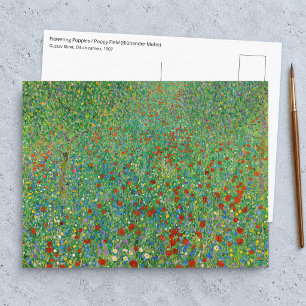Gustav Klimt - Klaproosveld Briefkaart
