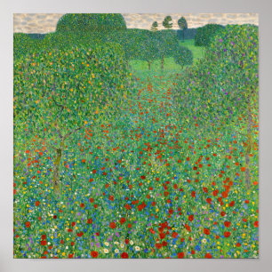 Gustav Klimt - Klaproosveld Poster