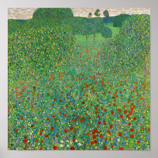Gustav Klimt - Klaproosveld Poster (Voorkant)