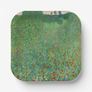 Gustav Klimt - Klaprozenveld Papieren Bordje