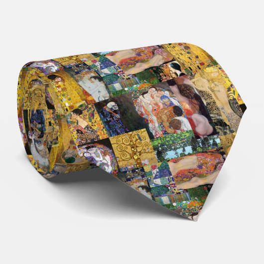 Gustav Klimt, "Klimt's collage works" ネ タ イ Stropdas (Opgerold)