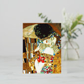 Gustav Klimt kunst - De Kus Folie Feestdagen Briefkaart (Staand Voorkant)