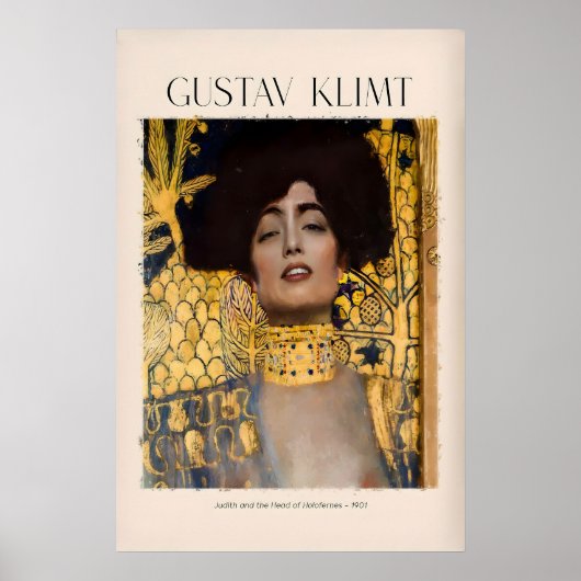 Gustav Klimt Kunstprint - Judith en Holofernes Kun Poster (Voorkant)
