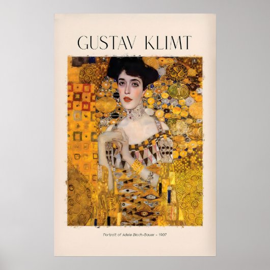Gustav Klimt Kunstprint - Portret van Adele Poster (Voorkant)