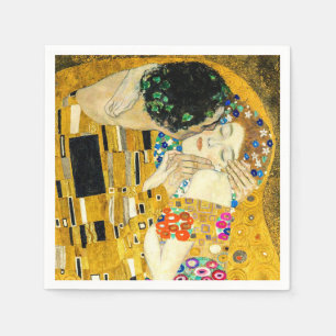 Gustav Klimt Kus / Valentijnsdag Romantische Kunst Servet
