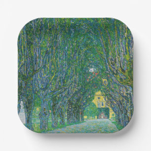 Gustav Klimt - Laan in het Park Schloss Kammer Papieren Bordje