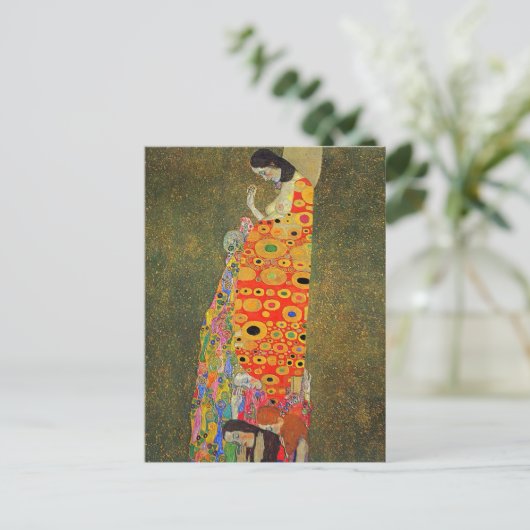 Gustav Klimt laat hoop varen Briefkaart (Staand voorkant)