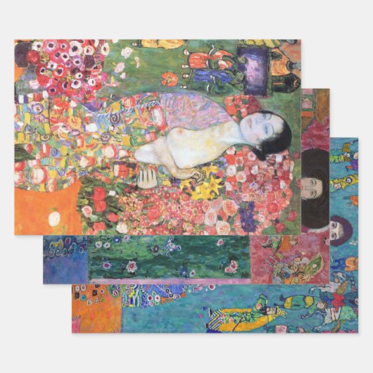 Gustav Klimt, Ladies Inpakpapier Vel (Set)