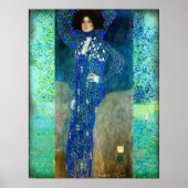 Gustav Klimt Lady in Blue Poster (Voorkant)