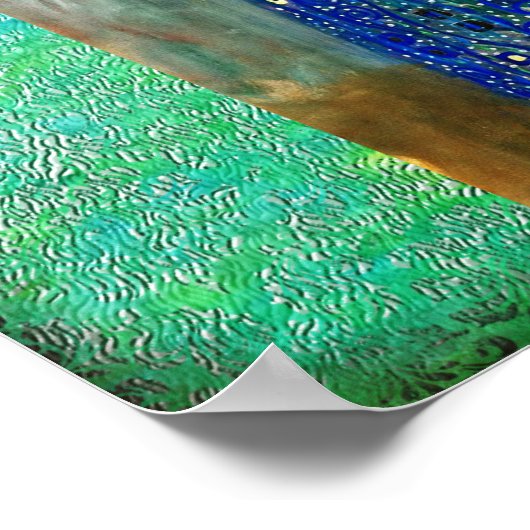 Gustav Klimt Lady in Blue Poster (Hoek)