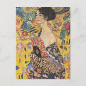 Gustav Klimt-Lady met een Fan | Briefkaart (Voorkant)