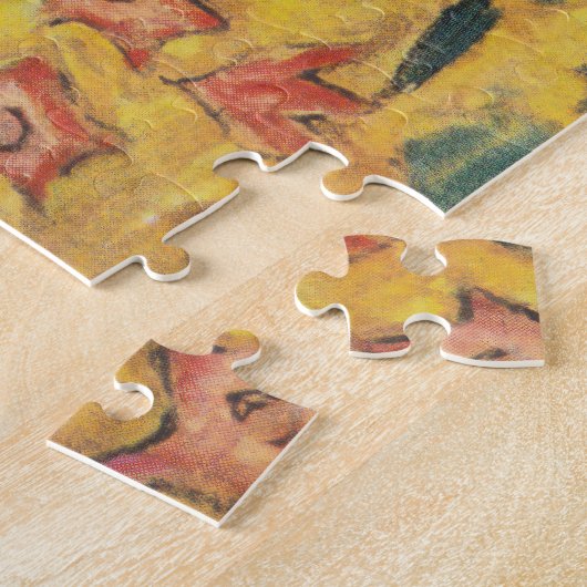 Gustav Klimt-Lady met een Fan | Legpuzzel (Zijkant)