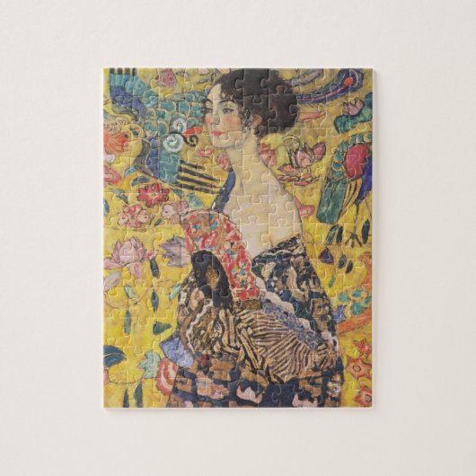Gustav Klimt Lady met een fan Puzzle Legpuzzel (Verticaal)