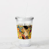 Gustav Klimt Lady met Fan Acryl Drinkbeker (Achterkant)