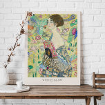 Gustav Klimt Lady met Fan Art Exhibition Poster Canvas Afdruk<br><div class="desc">Gustav Klimt Lady met Fan Art Exhibition Print</div>