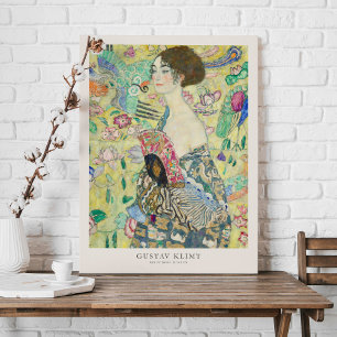 Gustav Klimt Lady met Fan Art Exhibition Poster Canvas Afdruk