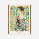 Gustav Klimt Lady met Fan Art-tentoonstelling Poster<br><div class="desc">Gustav Klimt Lady met Fan Art Exhibition Square Print</div>