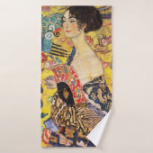 Gustav Klimt Lady met Fan Badhanddoek (Badhanddoek)