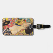 Gustav Klimt - Lady met Fan Bagagelabel (Voorkant horizontaal)