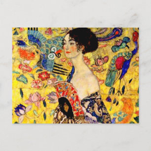 Gustav Klimt Lady met Fan Briefkaart