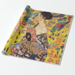 Gustav Klimt Lady met Fan Cadeaupapier<br><div class="desc">Gustav Klimt Lady met verdampingspapier</div>