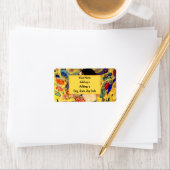 Gustav Klimt Lady met Fan Etiket (Insitu)