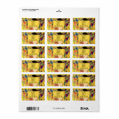 Gustav Klimt Lady met Fan Etiket (Full Sheet)