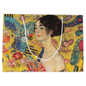 Gustav Klimt - Lady met Fan Groot Cadeauzakje (Achterkant)