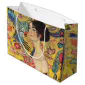 Gustav Klimt - Lady met Fan Groot Cadeauzakje (Achterkant Gekanteld)