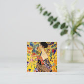 Gustav Klimt Lady met Fan Informatiekaartje (Staand voorkant)