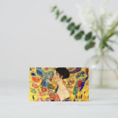 Gustav Klimt Lady met Fan Informatiekaartje (Staand voorkant)